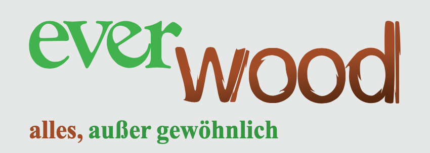 Logo everwood, grün und braun