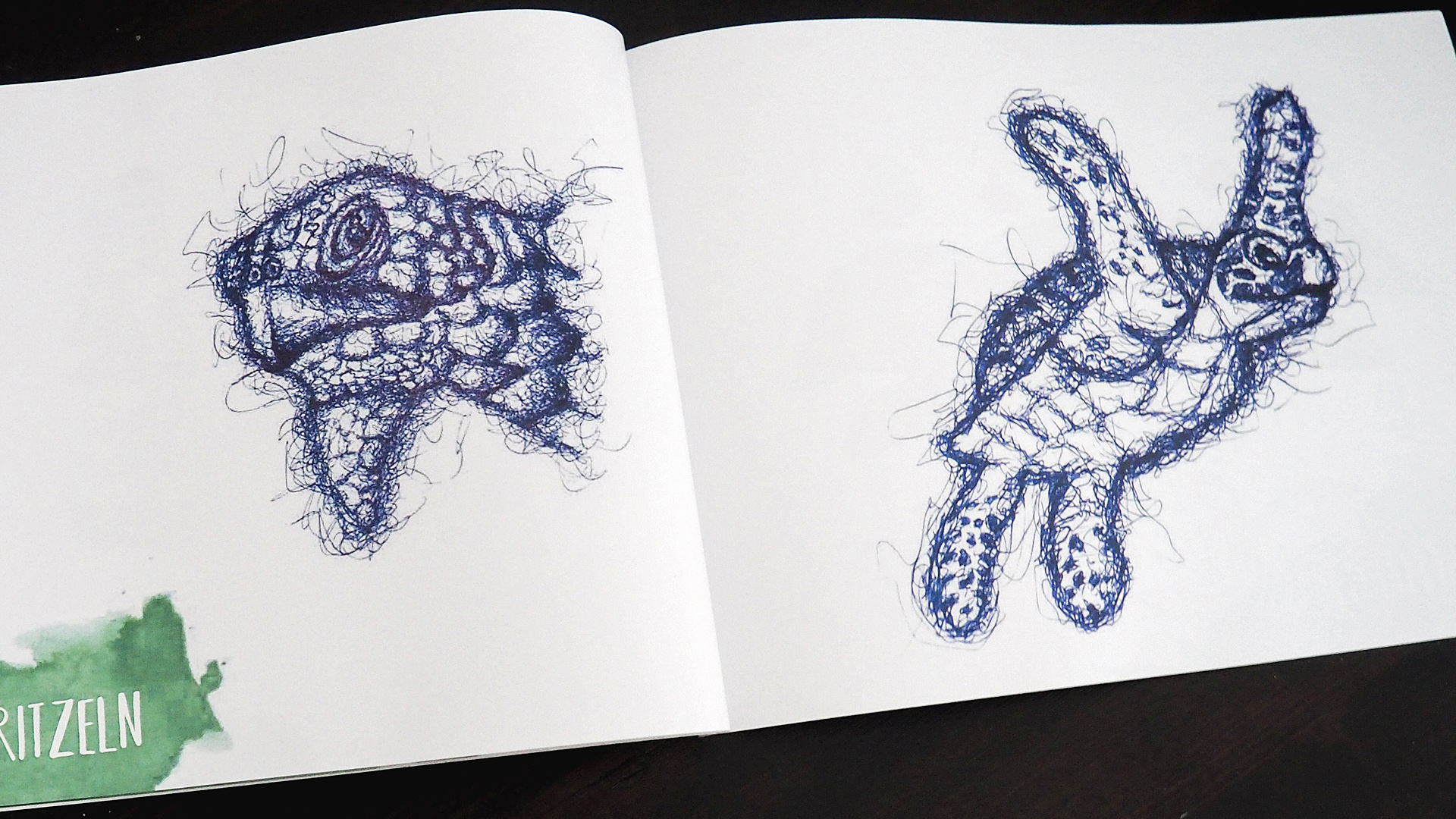 Skizzen von Schildkröten aus Kugelschreiber