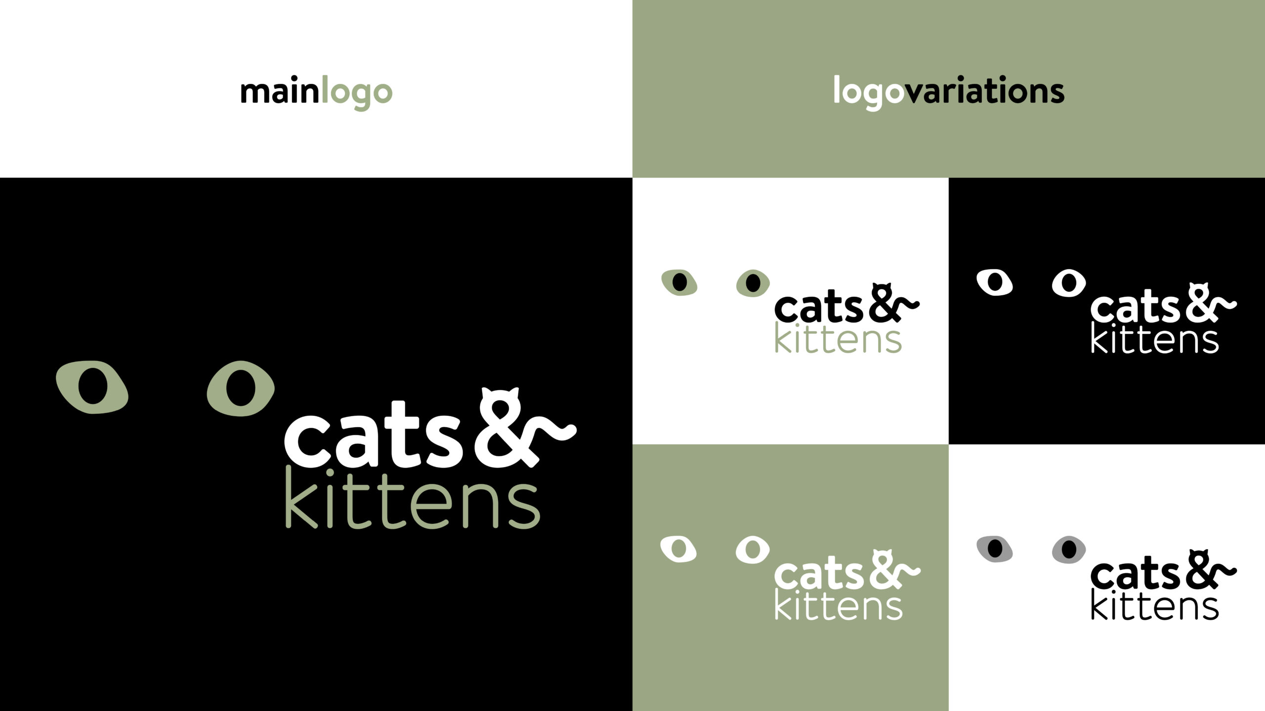 Logovariationen cats & kittens